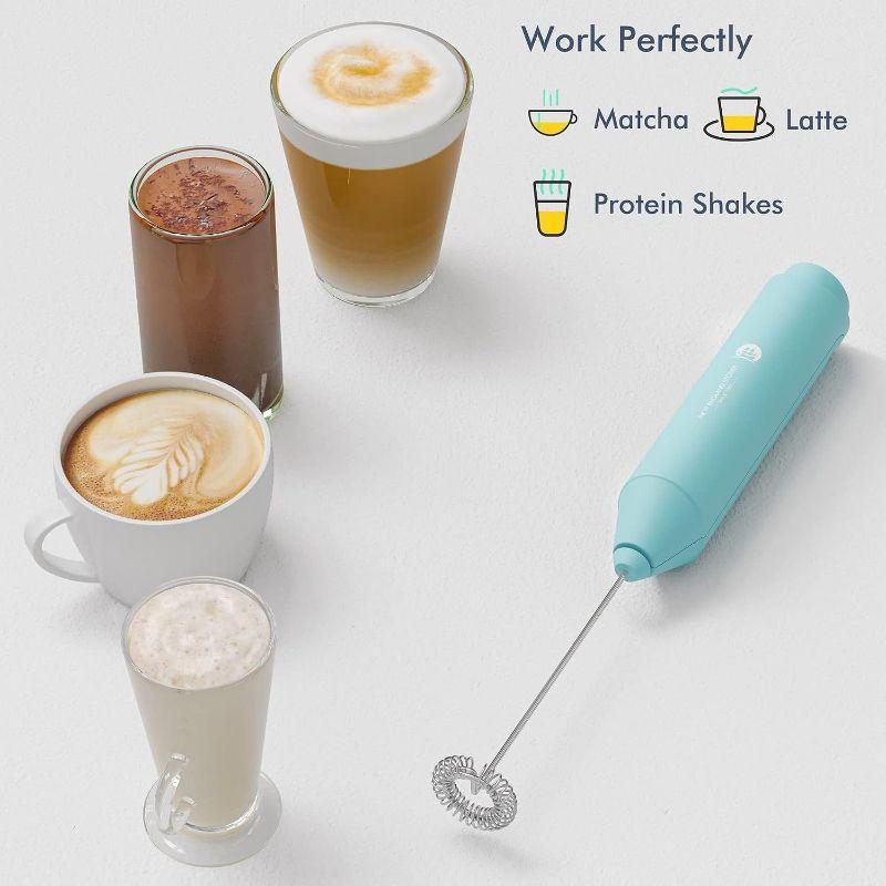 New England Stories Powerful Handheld Milk Frother & Foam Maker – Mini Whisk Drink Mixer For Coffee, Cappuccino, Latte, Matcha, Hot Chocolate (no Stand, Galaxy)