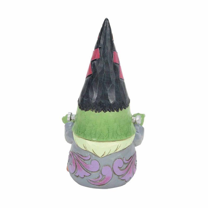 Jim Shore 6.5 Inch It's Not Easy Being Green Gnome Frankenstein Pumpkins Gnome Figurines