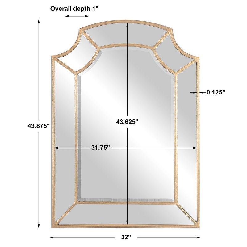 Francoli Gold Arch Mirror with Scooped Corners