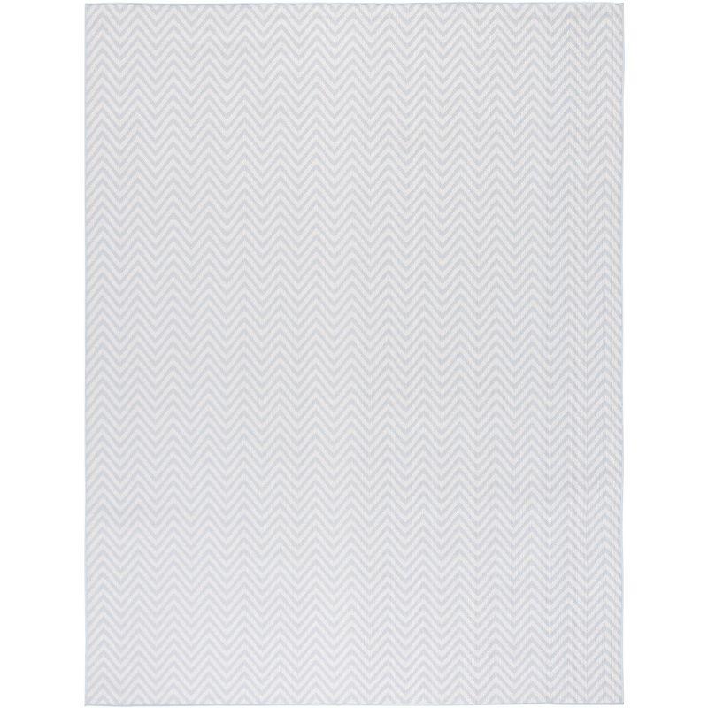 Gray and Cream Hand-knotted Washable Rectangular Rug