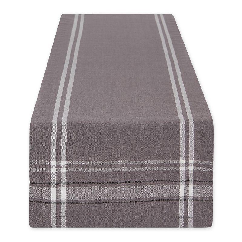 Design Imports  Gray French Stripe Table Runner 14X108
