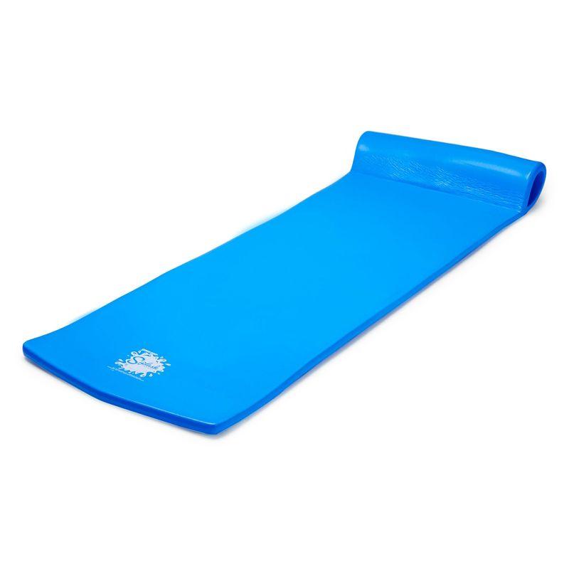 Bahama Blue Foam Pool Float with Roll Pillow