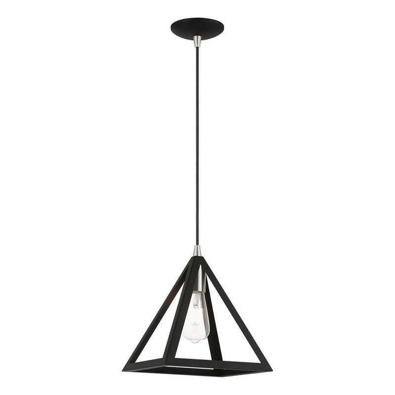 Livex Lighting Pinnacle 1 - Light Pendant in  Black/Brushed Nickel
