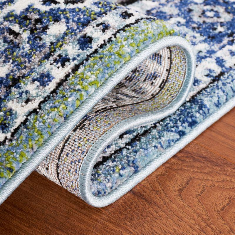 Vintage Hamadan VTH259 Power Loomed Area Rug - Blue/Light Green - 6'7"x6'7" - Safavieh.