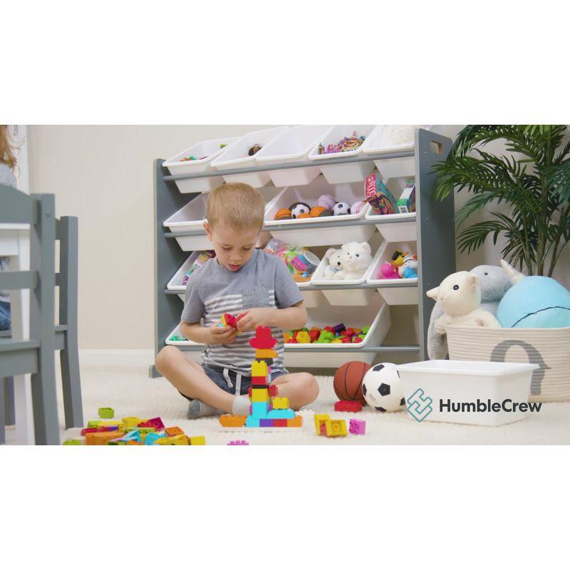 Humble Crew 3pc Journey Collection Kids' Table and Book Rack with Chairs Natural/White