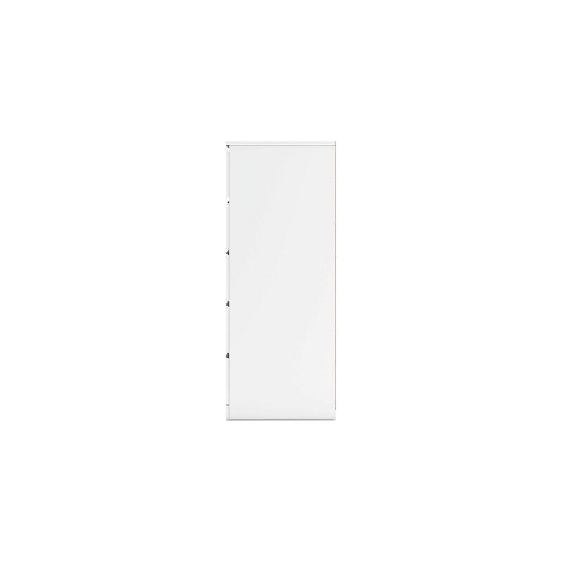 Signature Design by Ashley Onita Modern 5 Drawer Tall Dresser, White
