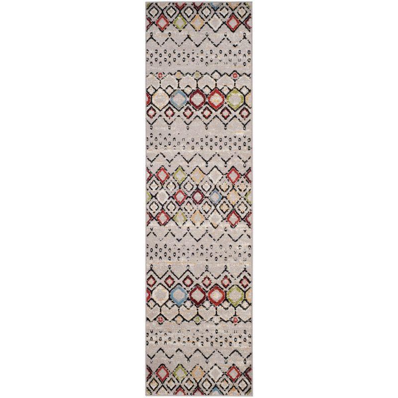 Amsterdam AMS108 Power Loomed Indoor Accent Rug - Light Grey/Multi - 2'3"x4' - Safavieh
