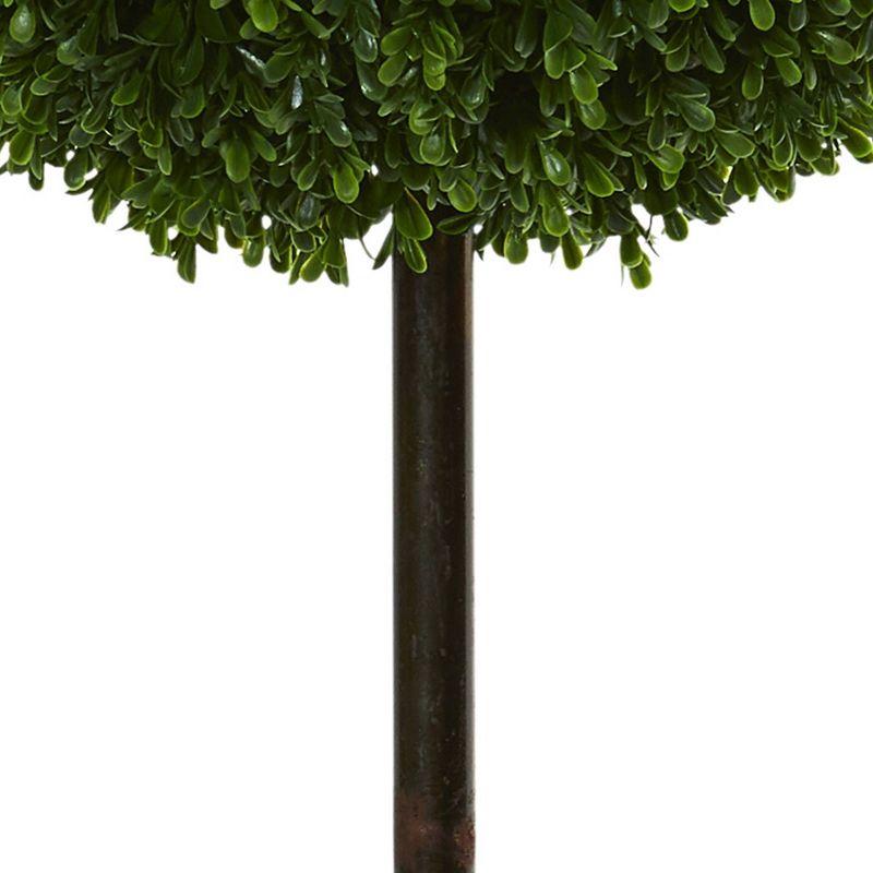 3.5ft Boxwood Double Ball Artificial Topiary Tree - Nearly Natural: UV-Resistant, Indoor/Outdoor Decor