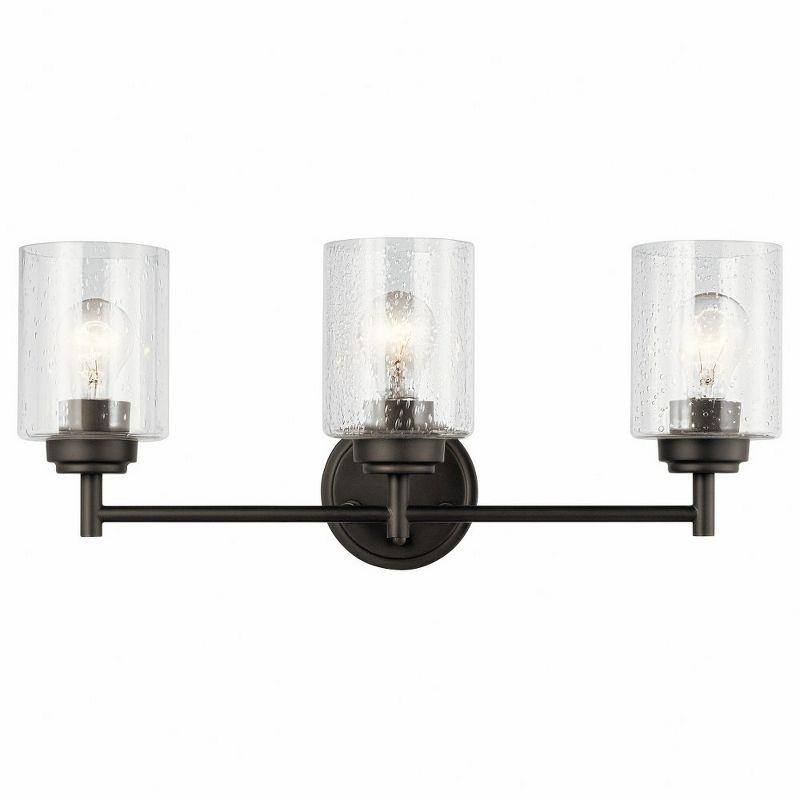 Winslow 21.5" Bronze and Black 3-Light Wall Sconce