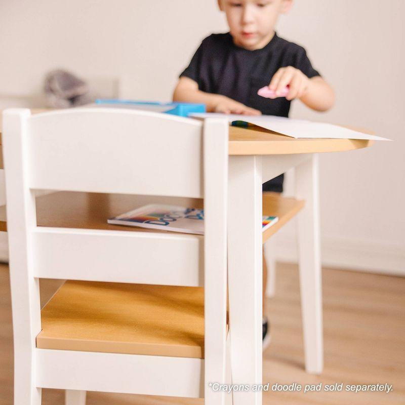 Melissa & Doug Wooden Round Table & Chairs Set