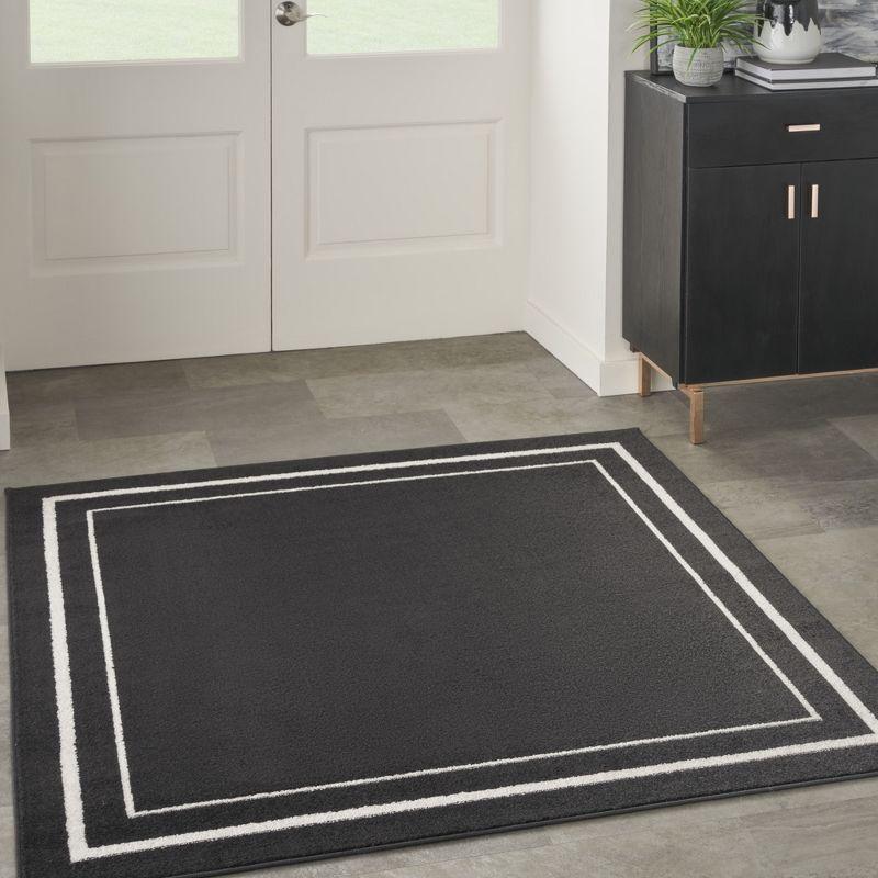 Nourison Essentials Bordered Indoor Outdoor Area Rug