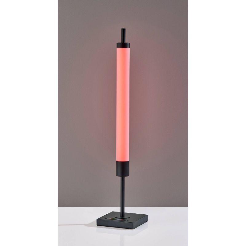 Collin LED Table Lamp Black with Touch Switch & RGB Spectrum - Adesso