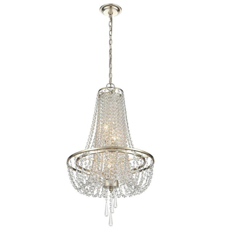 Crystorama Lighting Arcadia 4 - Light Chandelier in  Antique Silver