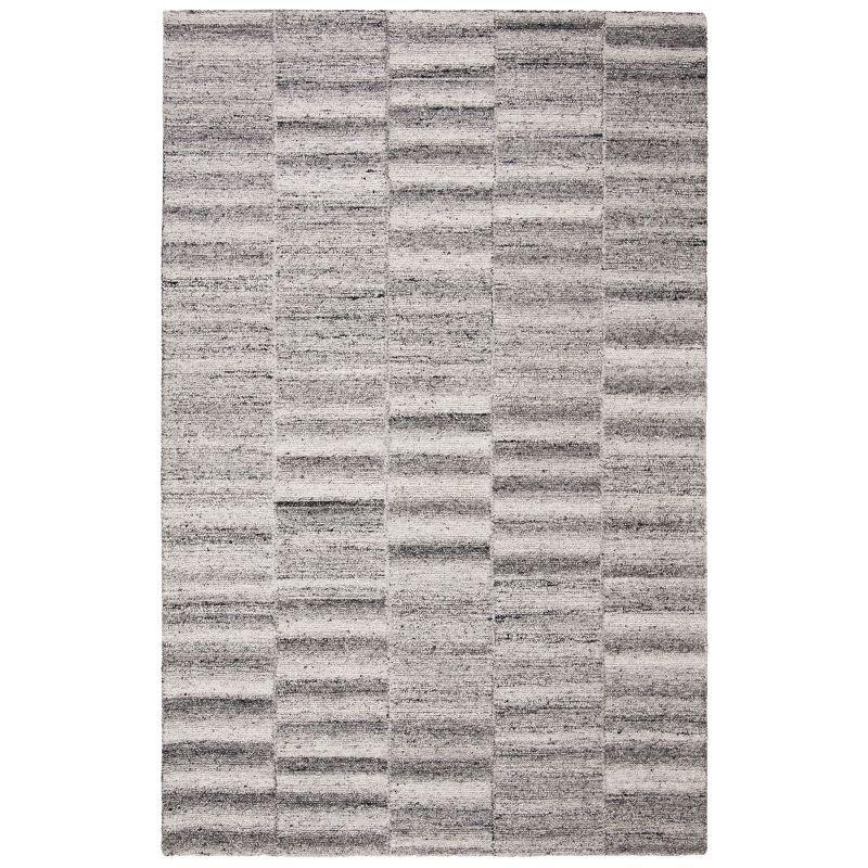 Gray Abstract Handmade Tufted Wool 6' x 9' Area Rug