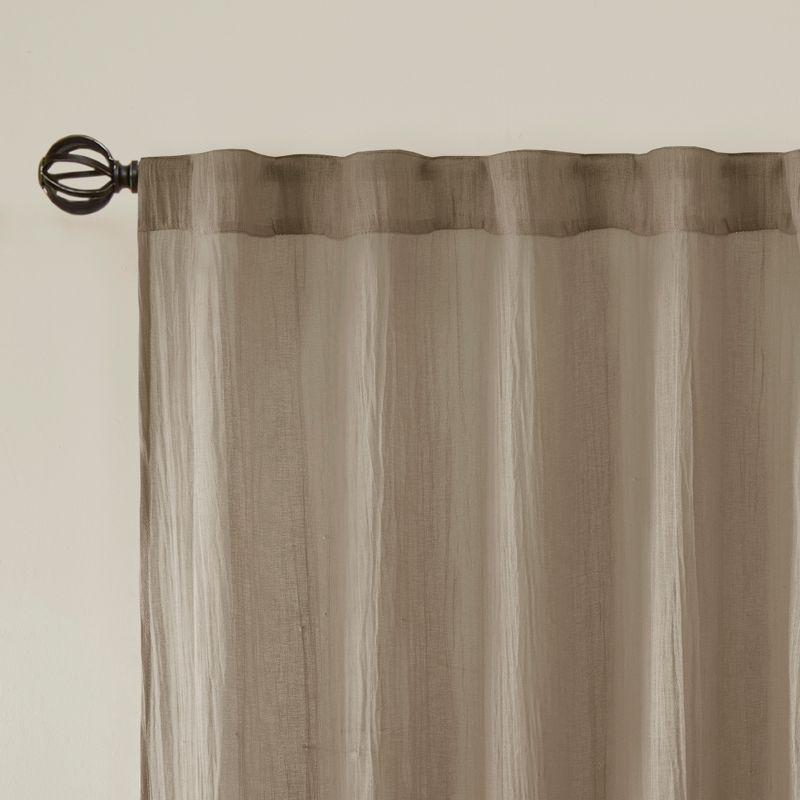 Madison Park Harper Solid Crushed Curtain Panel Pair (Set of 2)