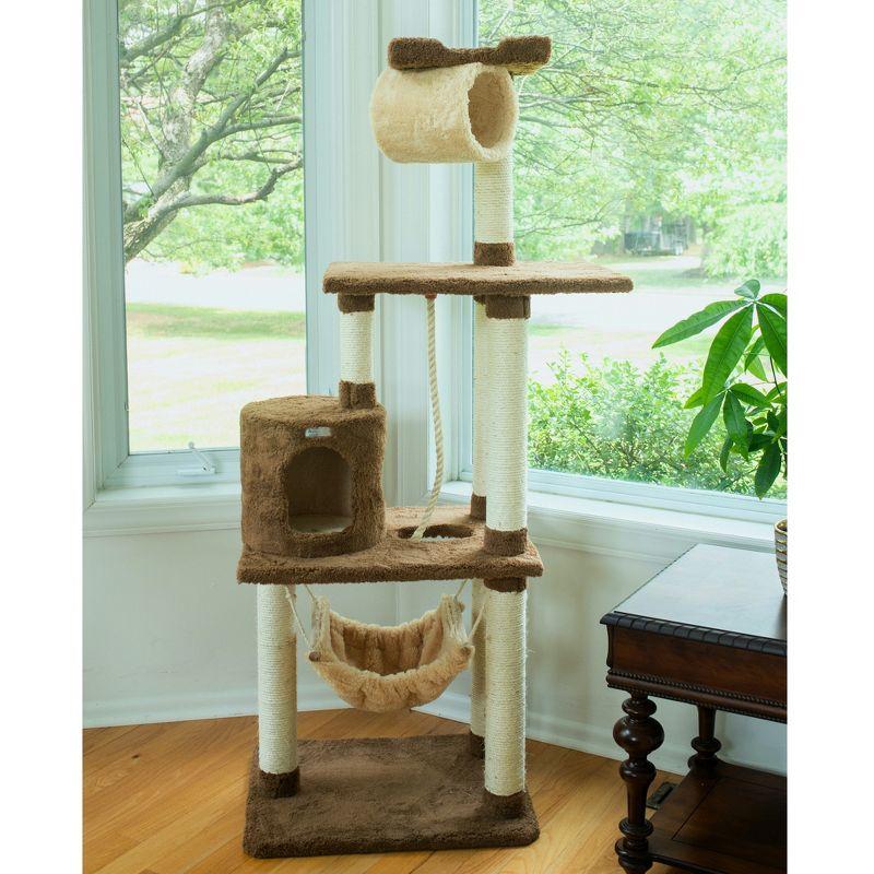 Armarkat 70" Real Wood Cat tree With Scratch posts, Hammock for Cats & Kittens, X7001