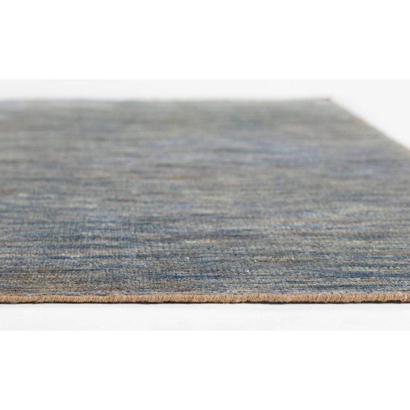 Momeni 8'x10' Organic Solid Handknotted Area Rug Blue: Jute & Cotton, Low Pile, Handmade, Indoor Rectangle Rug
