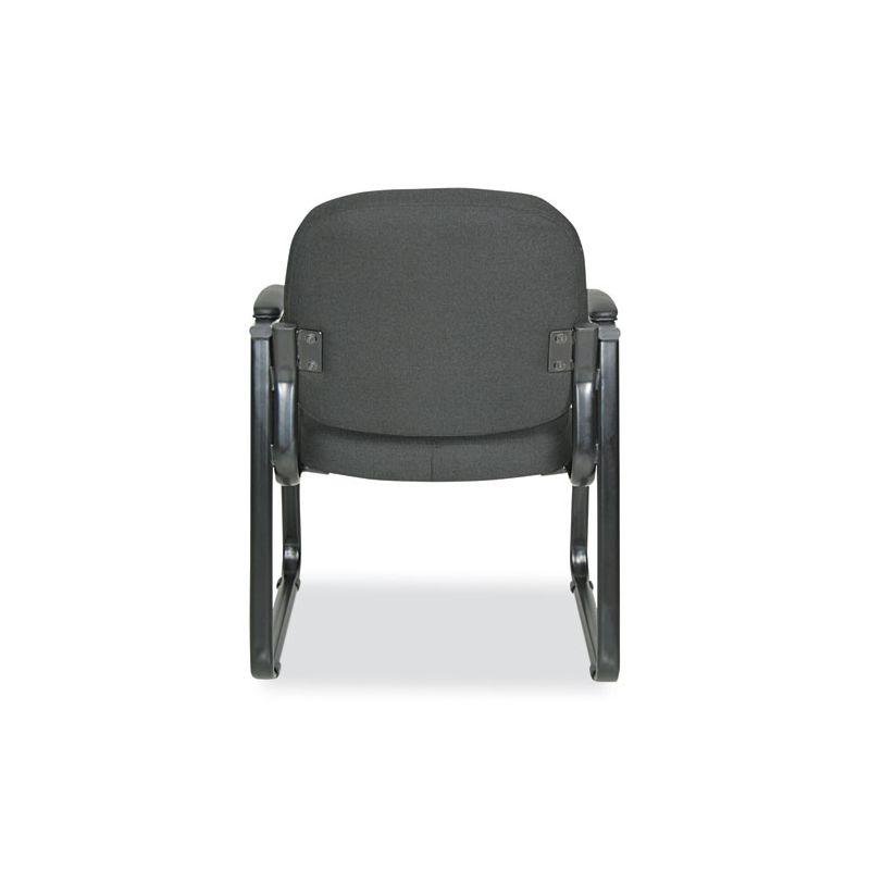 Alera Alera Genaro Series Fabric Half-Back Sled Base Guest Chair, 25" x 24.80" x 33.66", Black Seat, Black Back, Black Base