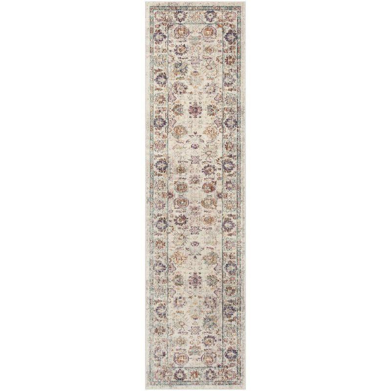 Elegance Blue Floral Hand-Knotted Viscose Area Rug