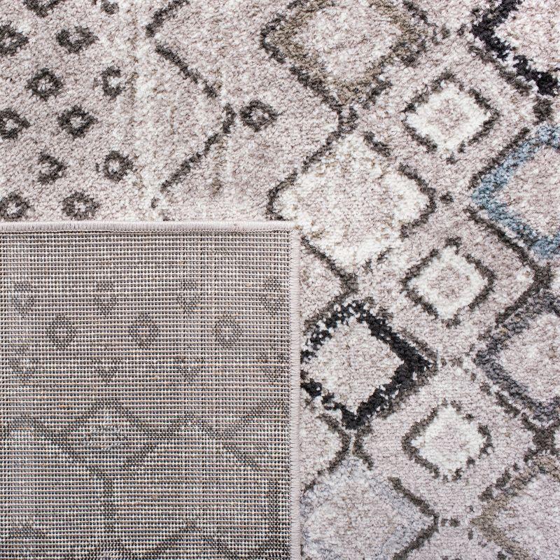 Amsterdam AMS108 Power Loomed Indoor Area Rug - Light Grey/Brown - 5'1"x5'1" - Safavieh