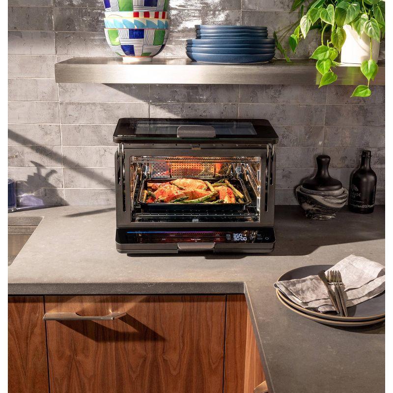 GE Profile Smart Oven with No Preheat: 7-Volume Capacity, Dishwasher-Safe Parts, Black, 29 lbs, 120W, 11.5" Height