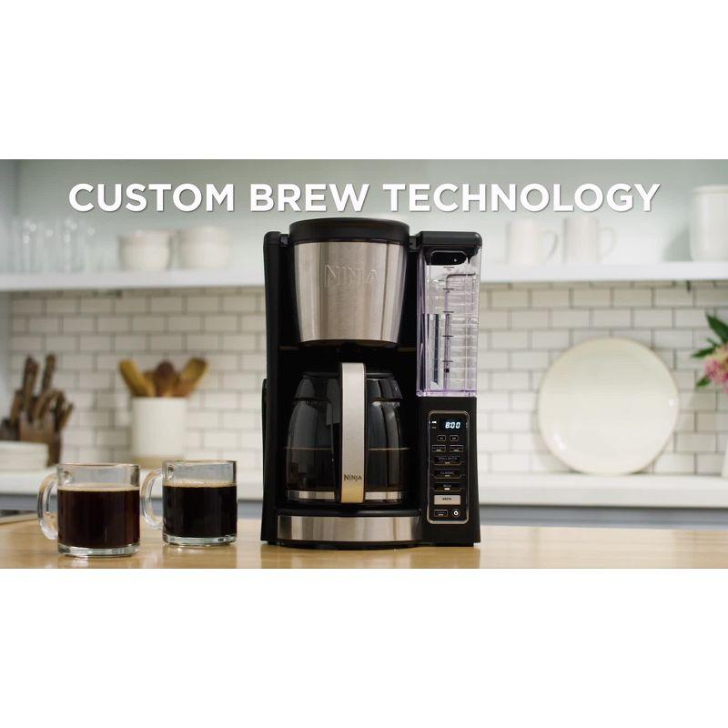 Ninja® 12-Cup Programmable Coffee Brewer, 2 Brew Styles, Adjustable Warm Plate, 60oz Water Reservoir, Delay Brew - Black/Stainless Steel