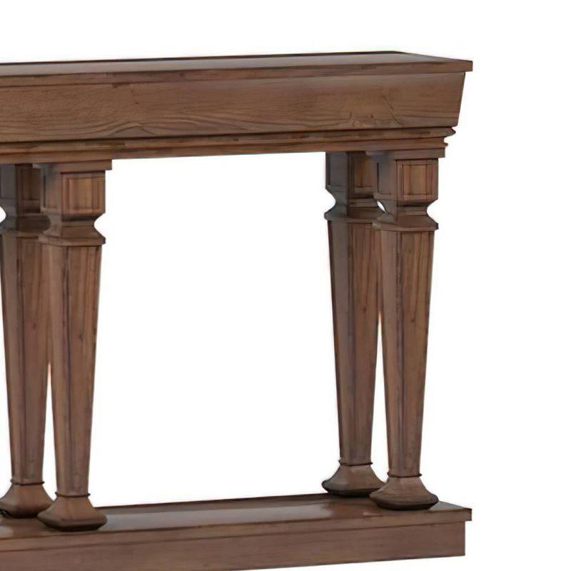 72" Garrison Accent Table Oak - Acme Furniture: Streamlined Sofa Table, Solid Wood, Display Shelf