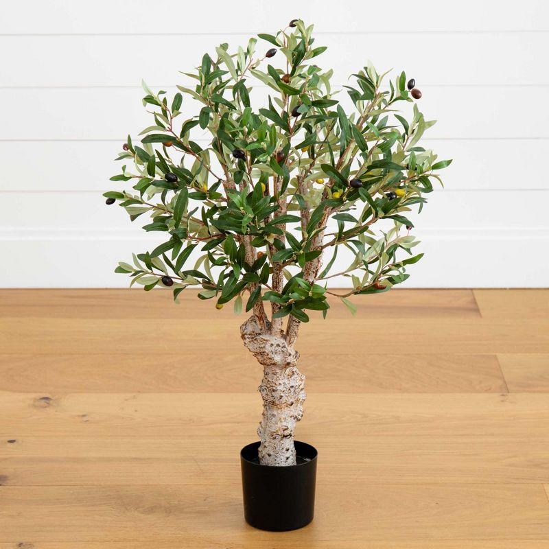 Nearly Natural 2.5-ft Olive Silk Tree