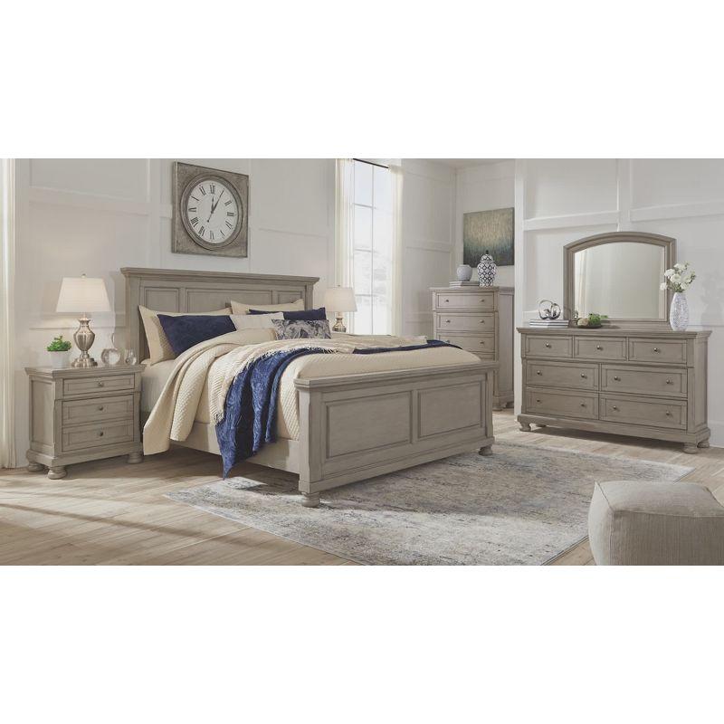 Lettner Light Gray Traditional 2-Drawer Nightstand with Silver-Tone Hardware