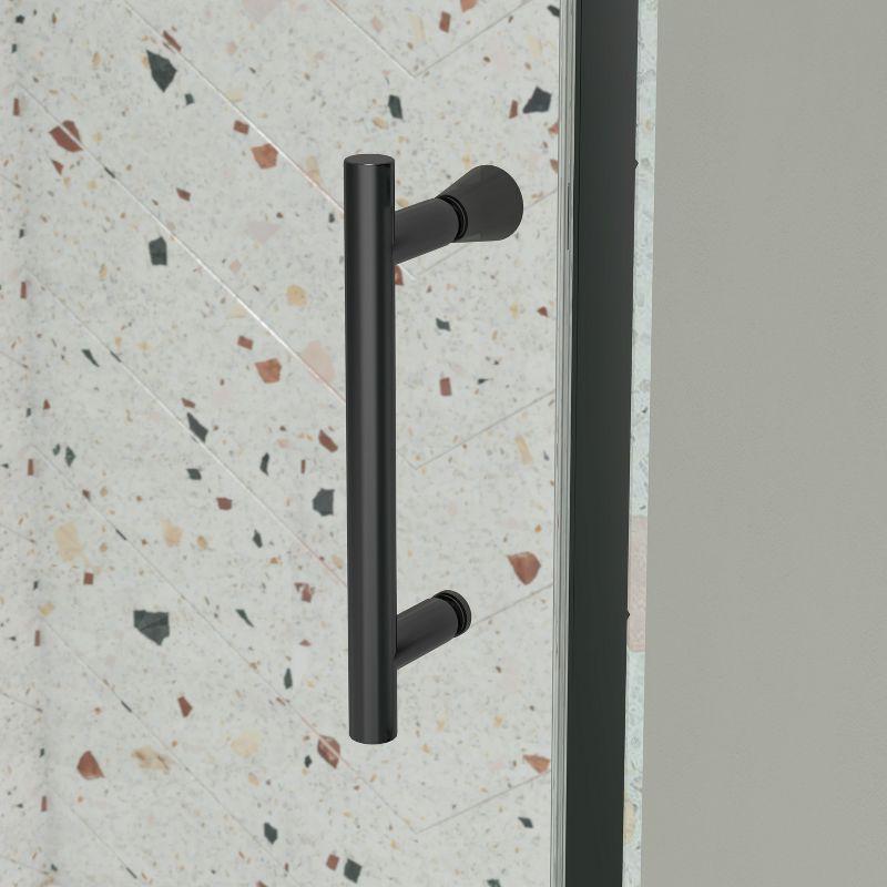 NicBex Shower Door 44-48" Wx71"H Piovt Swing Glass Shower Door with 1/4" (6mm) Clear SGCC Tempered Glass with Reversible Installation, Matte Black