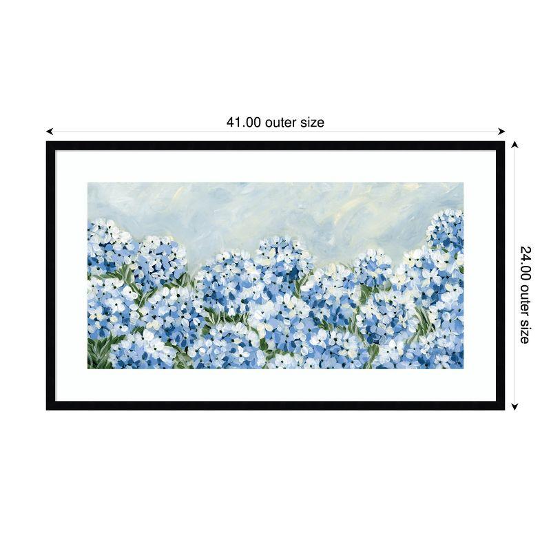 Amanti Art Hydrangea Meadow I by Yvette St. Amant Wood Framed Wall Art Print 41 x 24
