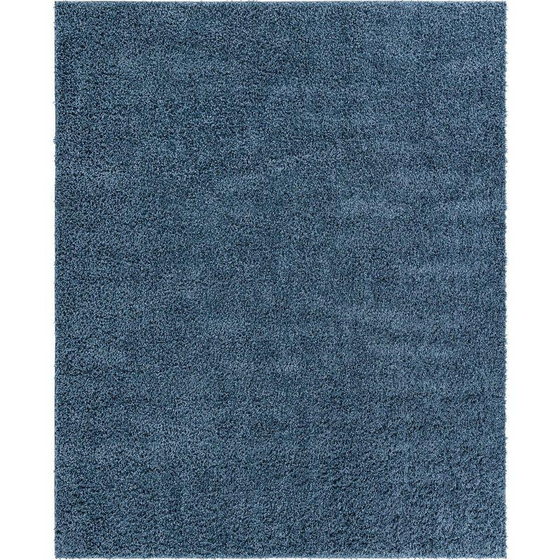 Unique Loom 8' 0 x 10' 0 Davos Shag Marine Blue Area Rug