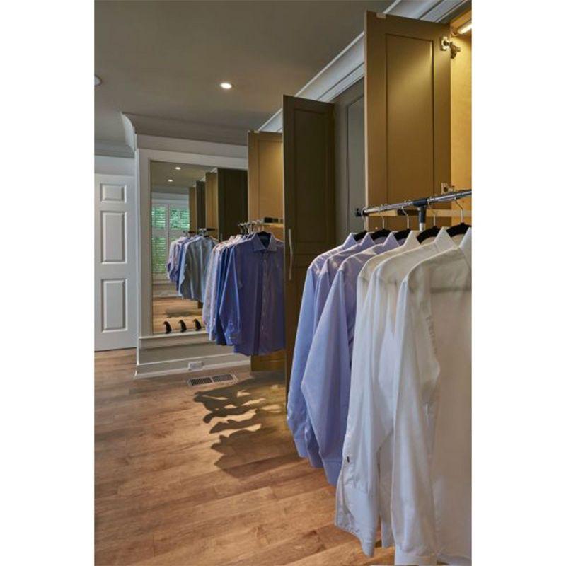 Rev-A-Shelf 26"-35" Pull Down Adjustable Side Mounted Closet Rod for Kitchen/ Bathroom Cabinets with Telescoping Handle & Hardware, Chrome, CPDR-2635