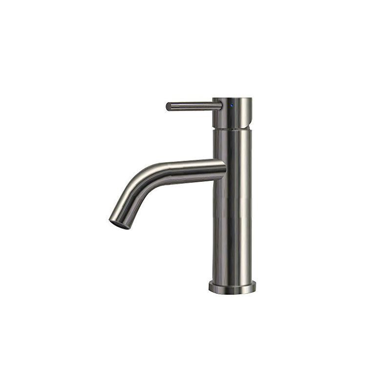 Whitehaus Collection WHS8601-SB-PSS Whitehaus Collection Lead-free Solid Stainless Steel Single Lever Elevated Lavatory Faucet