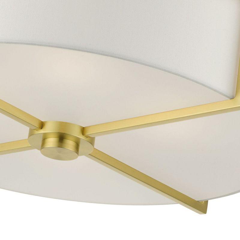 Livex Lighting Wesley 4 - Light Semi-Flush Mount in  Satin Brass