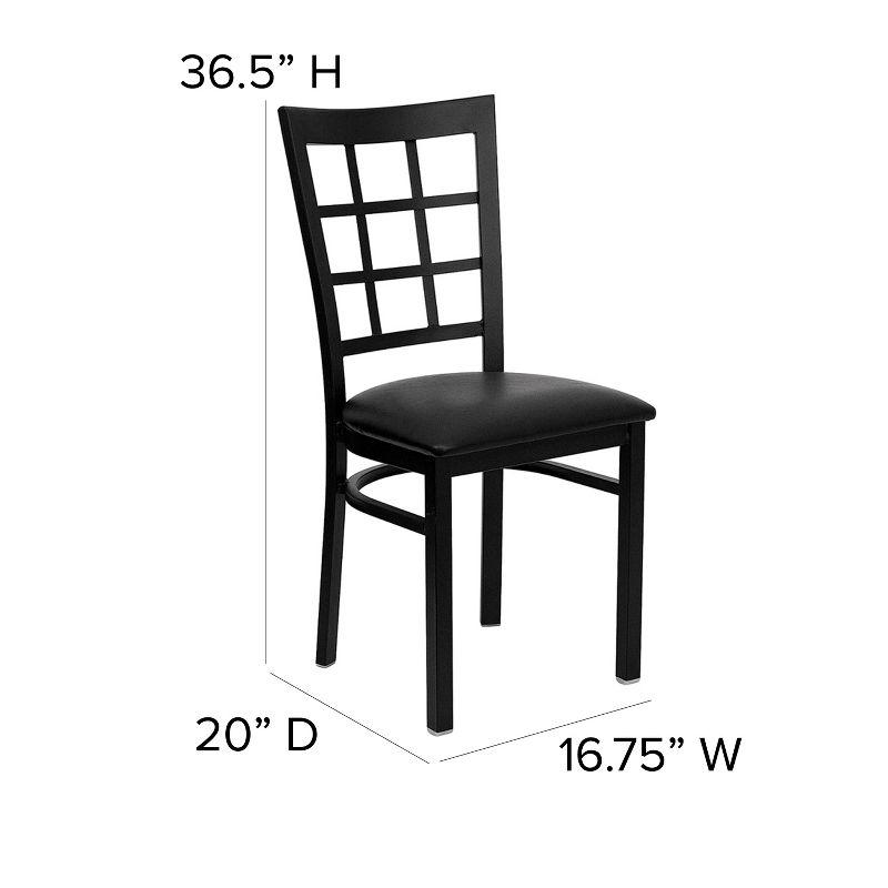 Hercules Series 36.5" High Black Metal Side Chair with Vinyl Seat