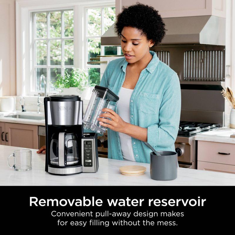 Ninja® 12-Cup Programmable Coffee Brewer, 2 Brew Styles, Adjustable Warm Plate, 60oz Water Reservoir, Delay Brew - Black/Stainless Steel