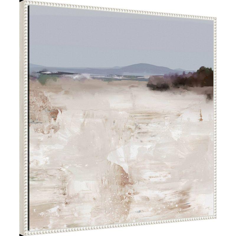 30"x30" Stream by Dan Hobday Framed Canvas Wall Art Print White - Amanti Art: Modern Polystyrene Frame, Abstract Seascape