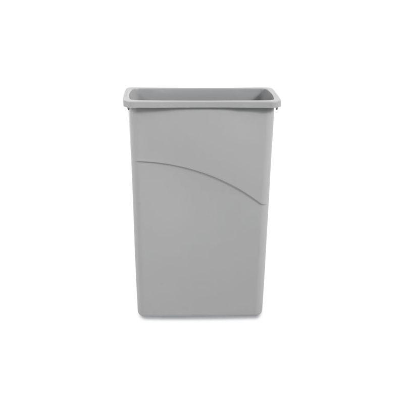 Slim Gray Plastic 23 Gallon Waste Container