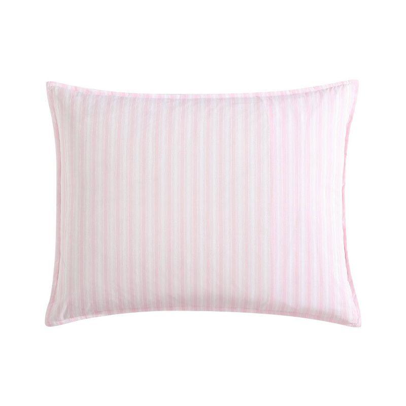 Laura Ashley Delphine Pink Cotton Reversible Comforter Set