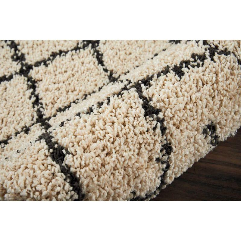 Nourison Marrakesh Shag MRK01 Cream Area Rug 3'11" x 6'7"
