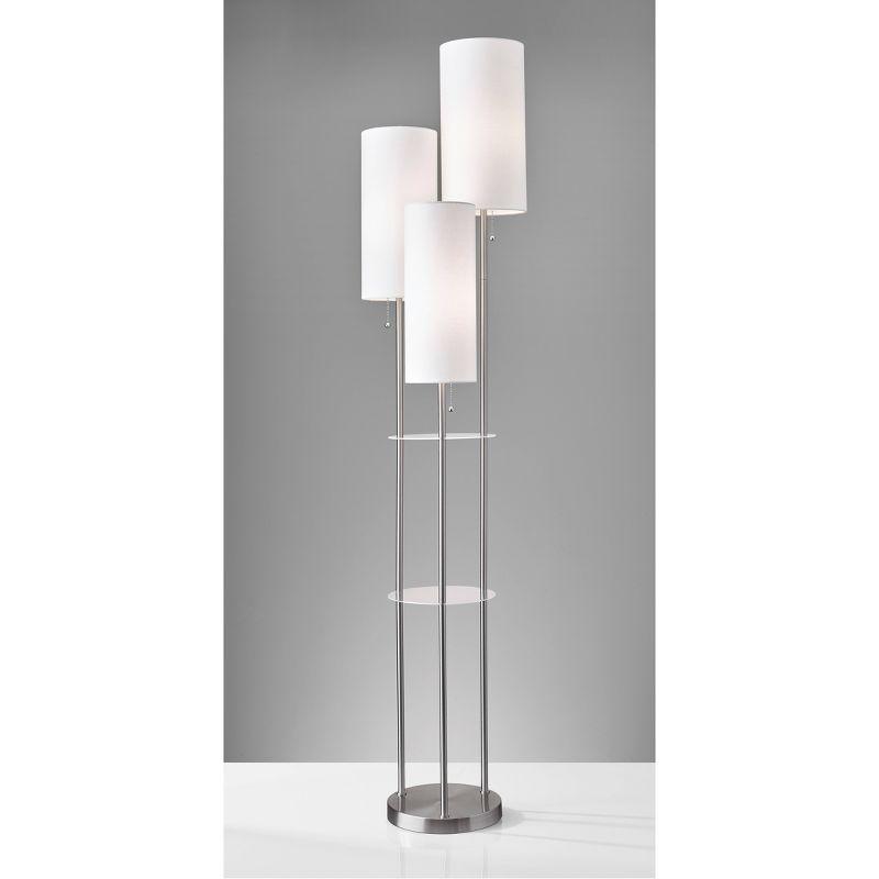 68" Trio Floor Lamp Silver - Adesso