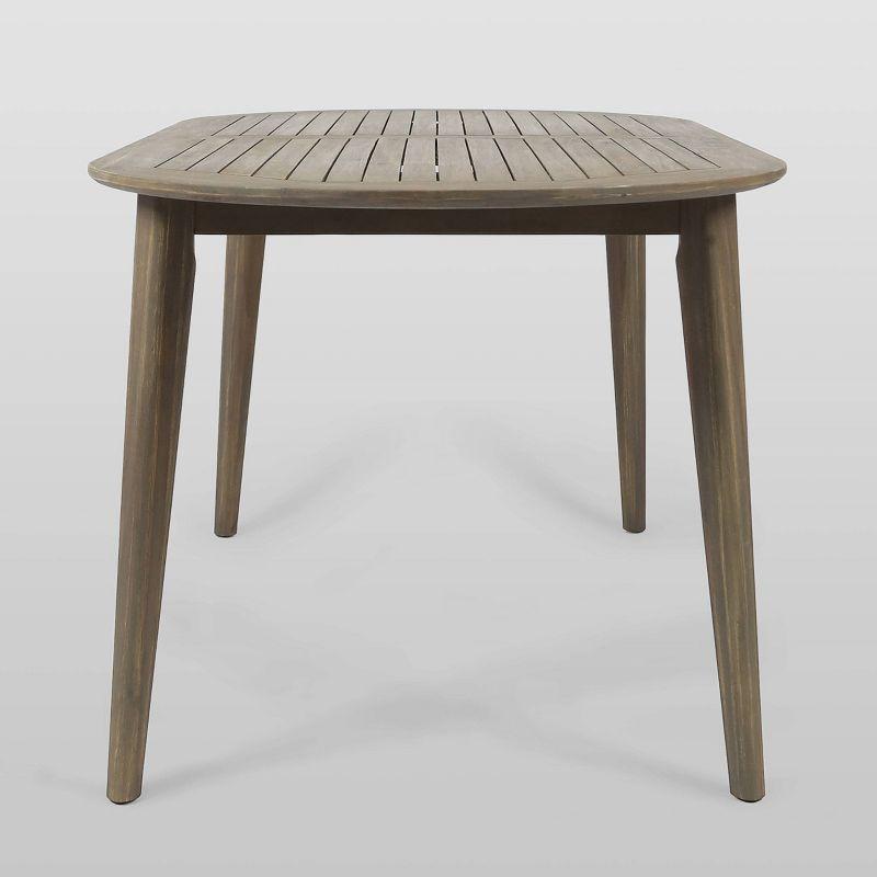 Stamford Oval Acacia Wood Dining Table - Gray - Christopher Knight Home