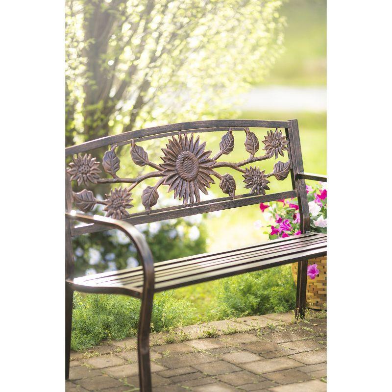 Evergreen Sunflower Bench