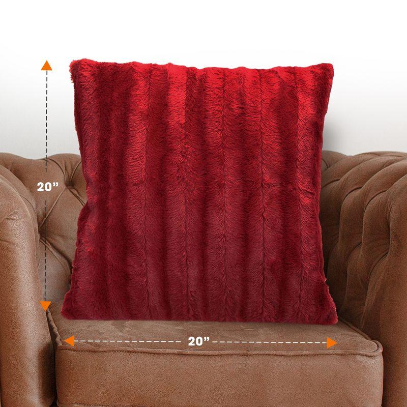Cheer Collection Faux Fur Pillow Cover
