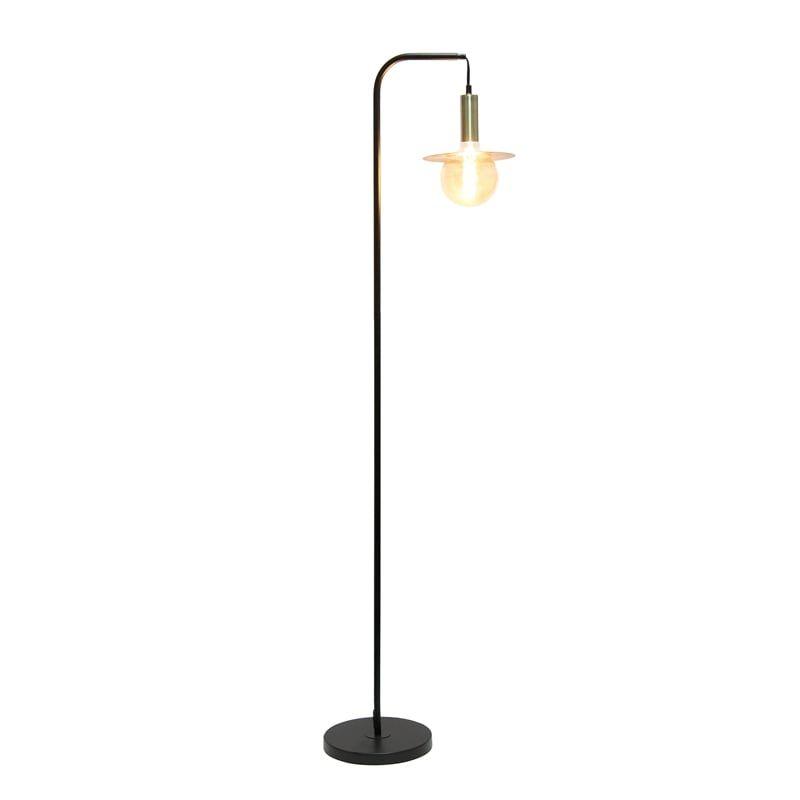 Simple Designs Orb Floor Lamp Black