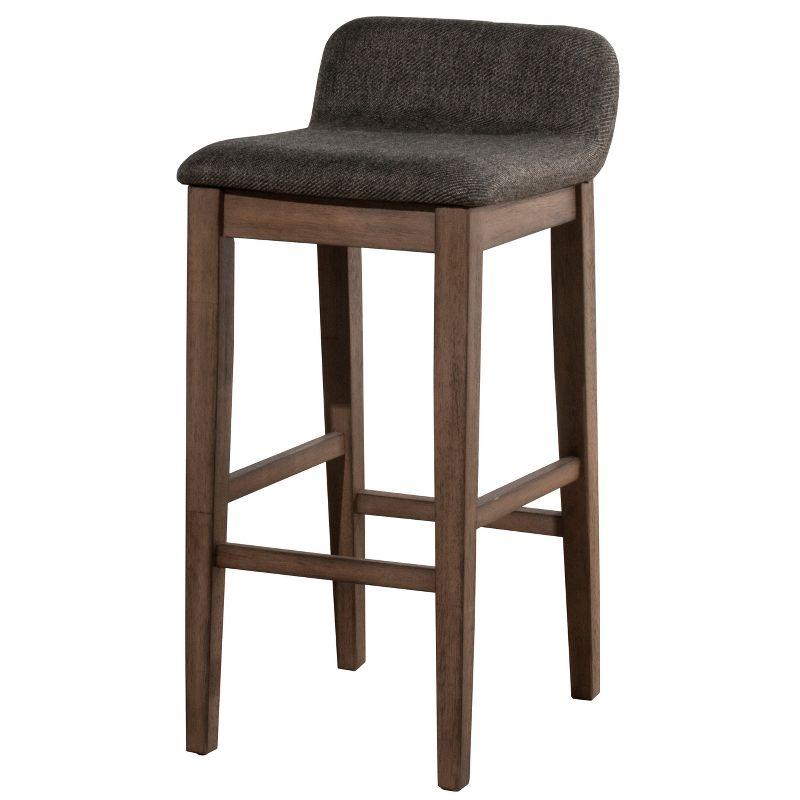 Renmark Counter Height Barstool Gray: Low Back, Tapered Legs, Brushed Finish - Hillsdale Furniture