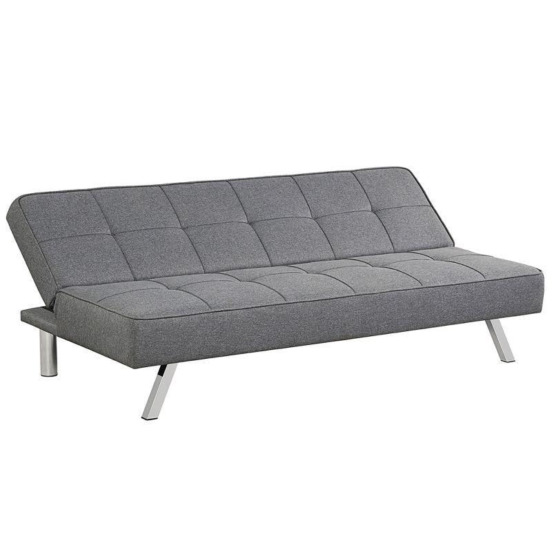 Costway Convertible Futon Sofa Bed Adjustable Sleeper with Stainless Steel Legs