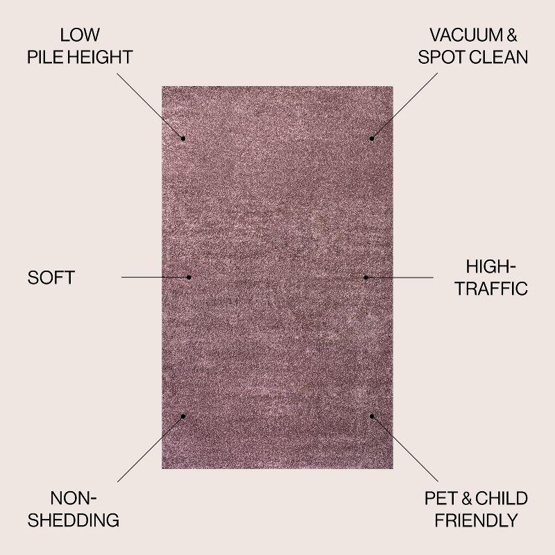 8'x10' Haze Solid Low-Pile, Light Purple - JONATHAN Y
