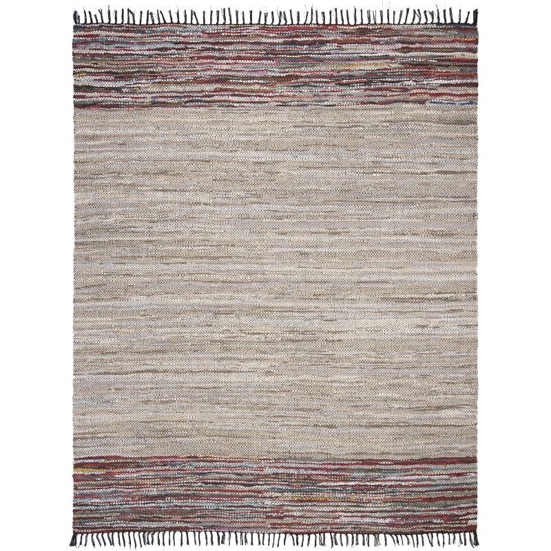 Vintage Leather VTL202 Hand Woven Indoor Area Rug - Beige/Multi - 8'x10' - Safavieh